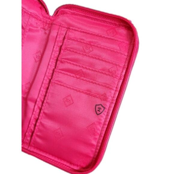 Vera Bradley All‎ In One Crossbody Wallet Pink Multi-color RFID Quilted Floral - Picture 7 of 11